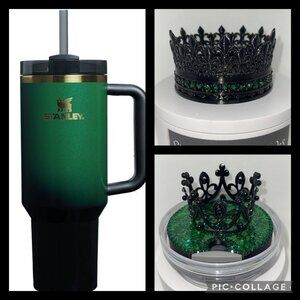 Wicked Rhinestone Crown tumbler topper or Crown Boot for Stanley Tumblers